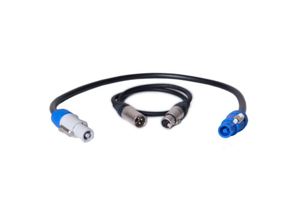 CABLE-SET CONTAINING ONE POWERCON-POWERCON PATCH CABLE (50CM) AND ONE XLR-XLR PATCH CABLE (50CM)